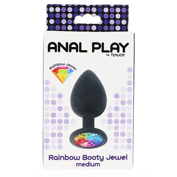Rainbow Booty Jewel Medium - Zwart van het merk Anal Play - Buttplugs - online kopen bij Masculum.nl. De discrete online seks-toys en erotisch heren ondergoed winkel voor gay & hetero mannen.