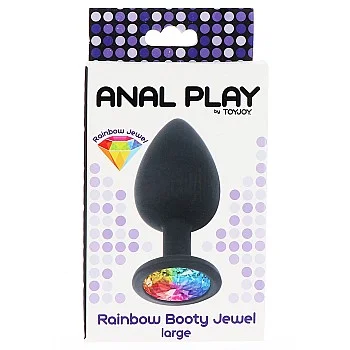 Rainbow Booty Jewel Large - Zwart