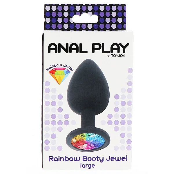 Rainbow Booty Jewel Large - Zwart van het merk Anal Play - Buttplugs - online kopen bij Masculum.nl. De discrete online seks-toys en erotisch heren ondergoed winkel voor gay & hetero mannen.