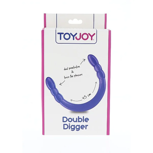 Double Digger 45 cm Dong - Paars van het merk Classics - Dubbele Dildo's - online kopen bij Masculum.nl. De discrete online seks-toys en erotisch heren ondergoed winkel voor gay & hetero mannen.