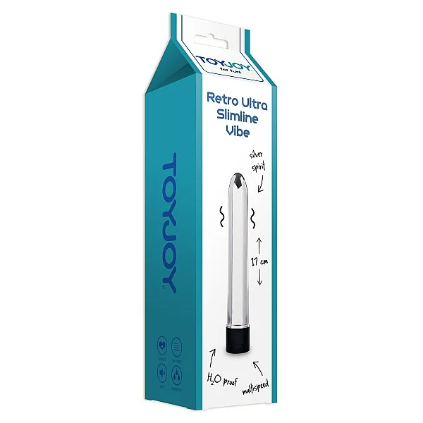 Retro Ultra Slimline Vibe - Zilver van het merk Classics - Klassieke Vibrators - online bestellen bij Masculum.nl. De discrete online seks-toys en erotisch heren ondergoed winkel voor gay & hetero mannen.