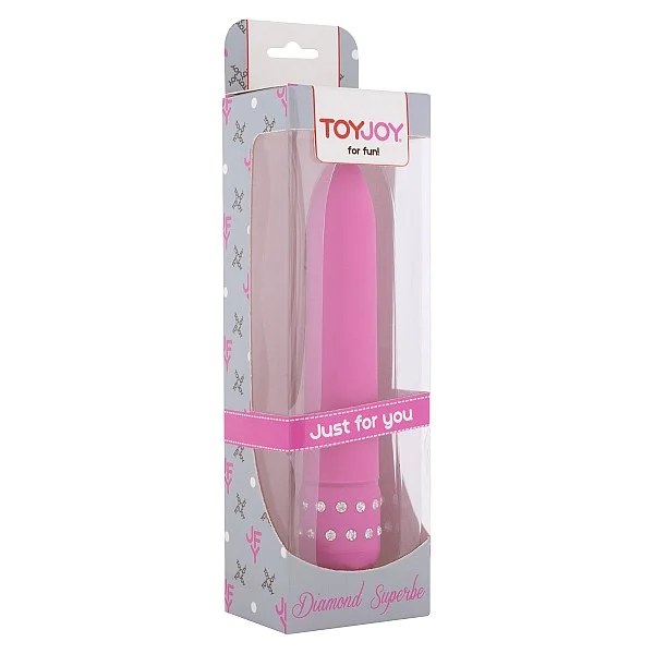 Diamond Superbe Vibe - Roze van het merk Just for You - Klassieke Vibrators - online bestellen bij Masculum.nl. De discrete online seks-toys en erotisch heren ondergoed winkel voor gay & hetero mannen.