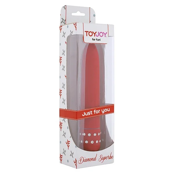 Diamond Superbe Vibe - Rood van het merk Just for You - Klassieke Vibrators - online bestellen bij Masculum.nl. De discrete online seks-toys en erotisch heren ondergoed winkel voor gay & hetero mannen.