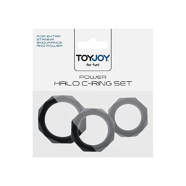 Power Halo C-Ring Set - Zwart van het merk Manpower - Cockringen - online kopen bij Masculum.nl. De discrete online seks-toys en erotisch heren ondergoed winkel voor gay & hetero mannen.