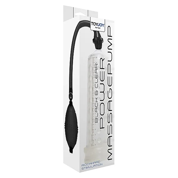 Power Massage Pump with Sleeve - Transparant van het merk Manpower - Penispompen - online bestellen bij Masculum.nl. De discrete online seks-toys en erotisch heren ondergoed winkel voor gay & hetero mannen.