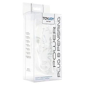 Power Plug & Penisring - Transparant