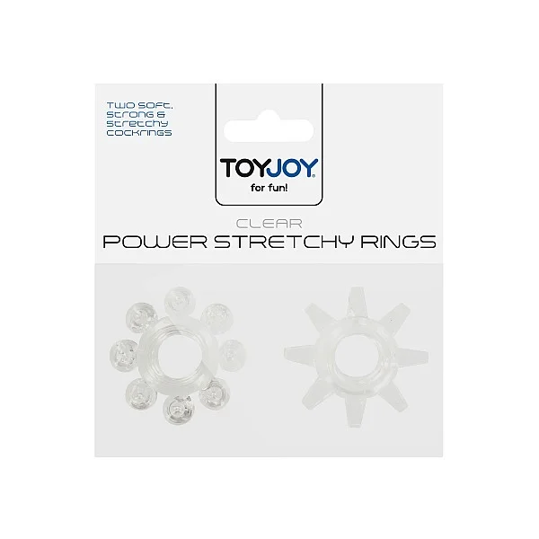Power Stretchy Rings 2pcs - Transparant van het merk Manpower - Cockringen - online kopen bij Masculum.nl. De discrete online seks-toys en erotisch heren ondergoed winkel voor gay & hetero mannen.