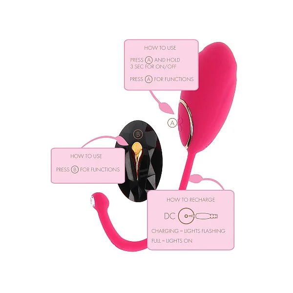 Lily Remote Egg - Roze van het merk Ivy - Vibrerende Eitjes - online bestellen bij Masculum.nl. De discrete online seks-toys en erotisch heren ondergoed winkel voor gay & hetero mannen.