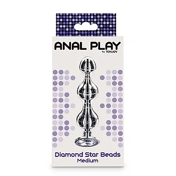 Diamond Star Beads Medium - Zilver