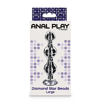 Diamond Star Beads Large - Zilver