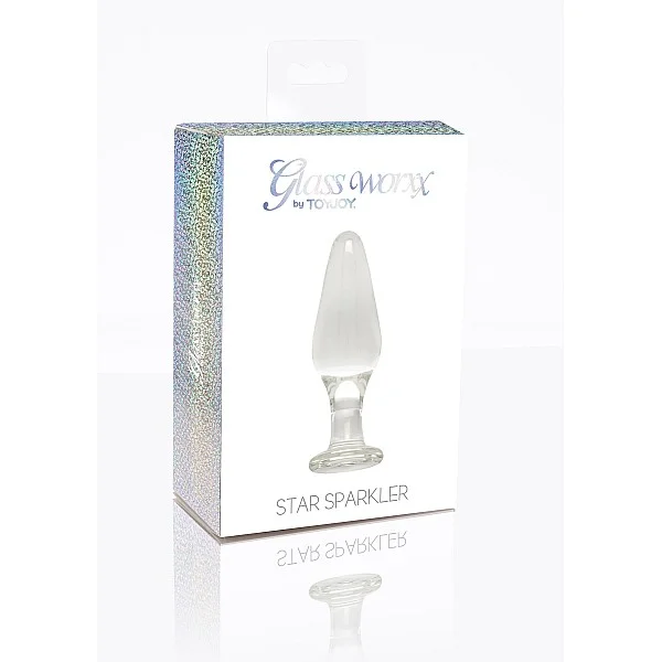 Star Sparkler - Transparant van het merk Glass Worxx - Buttplugs - online kopen bij Masculum.nl. De discrete online seks-toys en erotisch heren ondergoed winkel voor gay & hetero mannen.