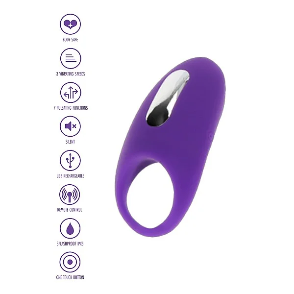 Tease & Arouse C-Ring - Paars van het merk Happiness - Vibrerende Cockringen - online kopen bij Masculum.nl. De discrete online seks-toys en erotisch heren ondergoed winkel voor gay & hetero mannen.