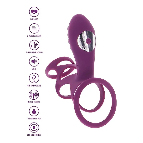 Halo Halo C-Ring Sleeve - Paars van het merk Happiness - Vibrerende Cockringen - online bestellen bij Masculum.nl. De discrete online seks-toys en erotisch heren ondergoed winkel voor gay & hetero mannen.