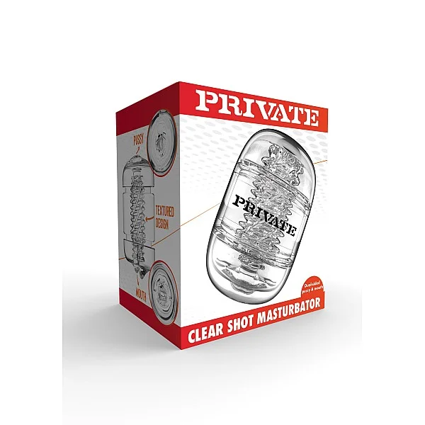 Clear Shot Pussy & Mouth - Transparant van het merk Private Clear - Masturbators - online kopen bij Masculum.nl. De discrete online seks-toys en erotisch heren ondergoed winkel voor gay & hetero mannen.