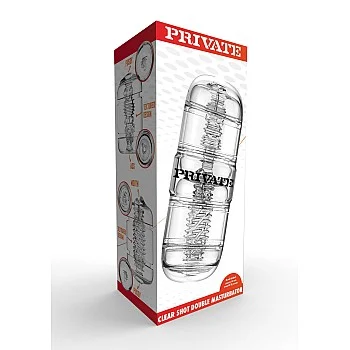 Clear Shot Double Masturbator - Transparant