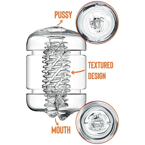 Crystal Clear Pussy & Mouth - Transparant van het merk Private Clear - Masturbators - online bestellen bij Masculum.nl. De discrete online seks-toys en erotisch heren ondergoed winkel voor gay & hetero mannen.