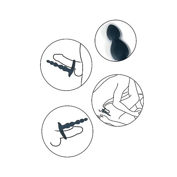 ELIXER - Vibrating Double Penetrator - Blauw van het merk Urban - Vibrerende Cockringen - online bestellen bij Masculum.nl. De discrete online seks-toys en erotisch heren ondergoed winkel voor gay & hetero mannen.