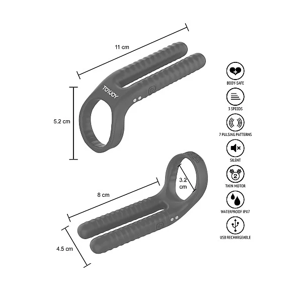 FUSHION - Vibrating Couple Ring - Blauw van het merk Urban - Vibrerende Cockringen - online kopen bij Masculum.nl. De discrete online seks-toys en erotisch heren ondergoed winkel voor gay & hetero mannen.