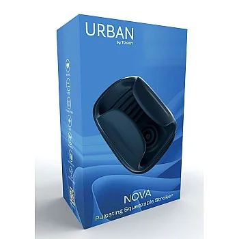 NOVA - Pulsating Squeezable Stroker - Blauw
