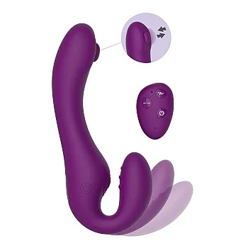 Strapless Strap-On Pulse Vibe - Paars