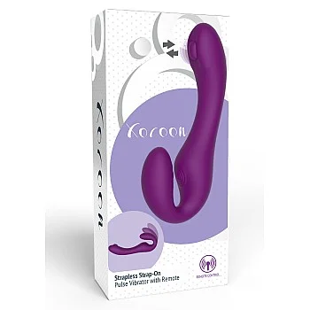 Strapless Strap-On Pulse Vibe - Paars