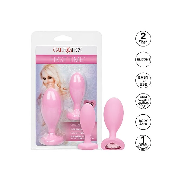 First Time Crystal Booty Duo - Roze van het merk First Time - Buttplugs - online kopen bij Masculum.nl. De discrete online seks-toys en erotisch heren ondergoed winkel voor gay & hetero mannen.