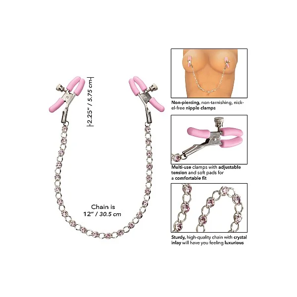 Crystal Nipple Teasers - Metaal van het merk First Time - Tepelklemmen - online kopen bij Masculum.nl. De discrete online seks-toys en erotisch heren ondergoed winkel voor gay & hetero mannen.