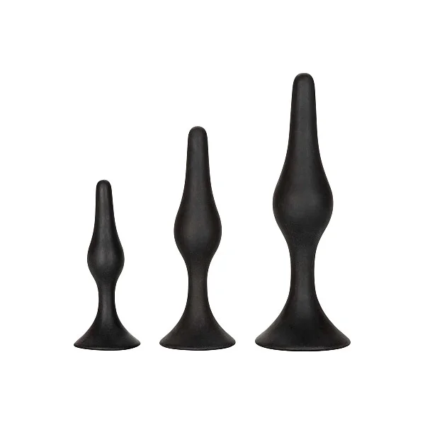 Silicone Anal Starter Kit - Zwart van het merk Anal - Buttplugs - online bestellen bij Masculum.nl. De discrete online seks-toys en erotisch heren ondergoed winkel voor gay & hetero mannen.