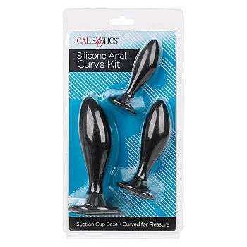 Silicone Anal Curve Kit - Zwart