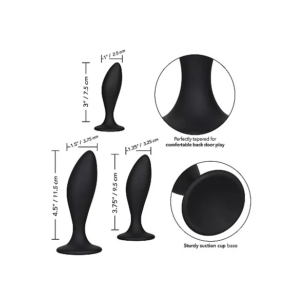Silicone Anal Curve Kit - Zwart van het merk Anal - Buttplugs - online kopen bij Masculum.nl. De discrete online seks-toys en erotisch heren ondergoed winkel voor gay & hetero mannen.