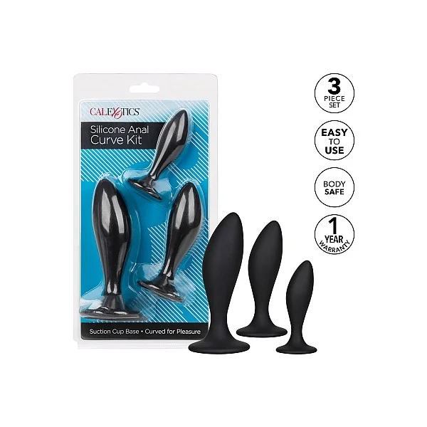 Silicone Anal Curve Kit - Zwart van het merk Anal - Buttplugs - online kopen bij Masculum.nl. De discrete online seks-toys en erotisch heren ondergoed winkel voor gay & hetero mannen.