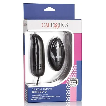 Silicone Remote Ridged G - Zwart