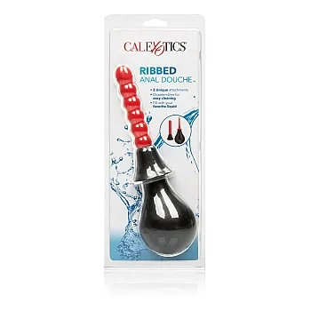 Ribbed Anal Douche - Zwart