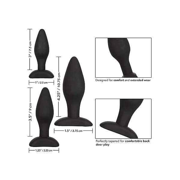 Silicone Anal Exerciser Kit - Zwart van het merk Anal - Buttplugs - online kopen bij Masculum.nl. De discrete online seks-toys en erotisch heren ondergoed winkel voor gay & hetero mannen.