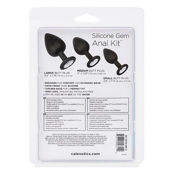 Silicone Gem Anal Kit - Zwart van het merk Anal - Buttplugs - online kopen bij Masculum.nl. De discrete online seks-toys en erotisch heren ondergoed winkel voor gay & hetero mannen.