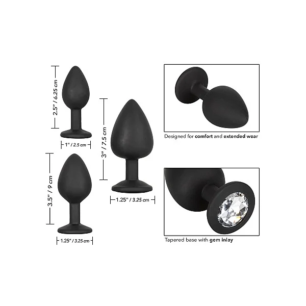 Silicone Gem Anal Kit - Zwart van het merk Anal - Buttplugs - online kopen bij Masculum.nl. De discrete online seks-toys en erotisch heren ondergoed winkel voor gay & hetero mannen.