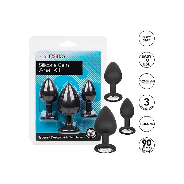Silicone Gem Anal Kit - Zwart van het merk Anal - Buttplugs - online kopen bij Masculum.nl. De discrete online seks-toys en erotisch heren ondergoed winkel voor gay & hetero mannen.