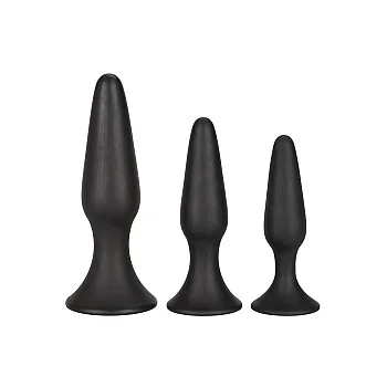 Silicone Anal Trainer Kit - Zwart