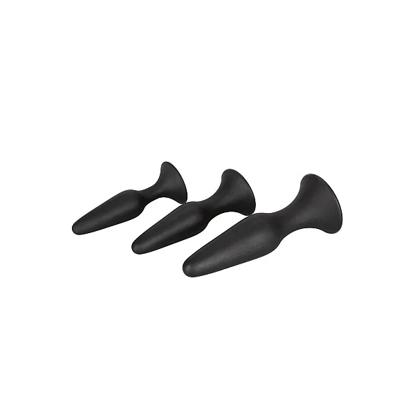Silicone Anal Trainer Kit - Zwart van het merk Anal - Buttplugs - online bestellen bij Masculum.nl. De discrete online seks-toys en erotisch heren ondergoed winkel voor gay & hetero mannen.