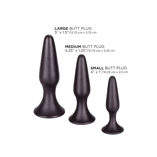 Silicone Anal Trainer Kit - Zwart van het merk Anal - Buttplugs - online bestellen bij Masculum.nl. De discrete online seks-toys en erotisch heren ondergoed winkel voor gay & hetero mannen.