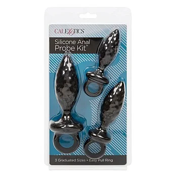 Silicone Anal Probe Kit - Zwart