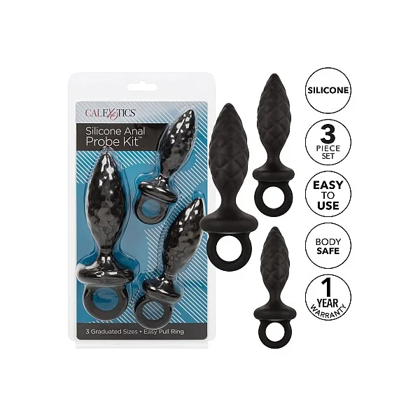 Silicone Anal Probe Kit - Zwart van het merk Anal - Anaal Dildo's - online bestellen bij Masculum.nl. De discrete online seks-toys en erotisch heren ondergoed winkel voor gay & hetero mannen.