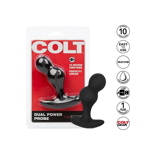 Colt Dual Power Probe - Zwart van het merk Colt Gear - Vibrerende Eitjes - online kopen bij Masculum.nl. De discrete online seks-toys en erotisch heren ondergoed winkel voor gay & hetero mannen.