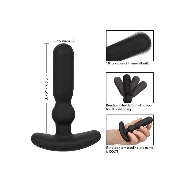 Colt Vibrating Anal T - Zwart van het merk Colt Gear - Buttplugs - online bestellen bij Masculum.nl. De discrete online seks-toys en erotisch heren ondergoed winkel voor gay & hetero mannen.