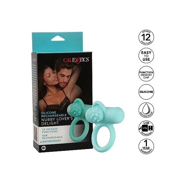 Nubby Lover’s Delight - Aqua van het merk Couples Enhancers - Cockringen - online kopen bij Masculum.nl. De discrete online seks-toys en erotisch heren ondergoed winkel voor gay & hetero mannen.