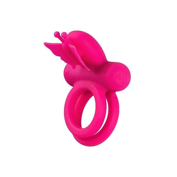 Butterfly Dual Ring - Roze van het merk Couples Enhancers - Cockringen - online kopen bij Masculum.nl. De discrete online seks-toys en erotisch heren ondergoed winkel voor gay & hetero mannen.
