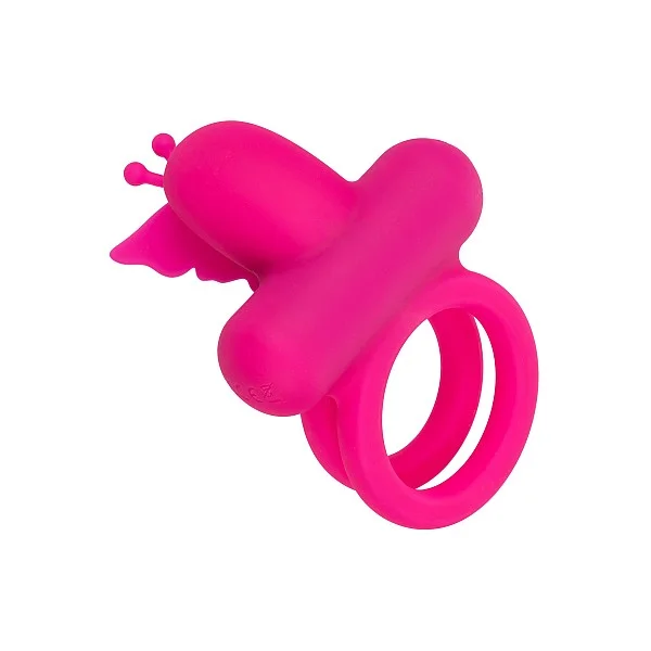 Butterfly Dual Ring - Roze van het merk Couples Enhancers - Cockringen - online kopen bij Masculum.nl. De discrete online seks-toys en erotisch heren ondergoed winkel voor gay & hetero mannen.