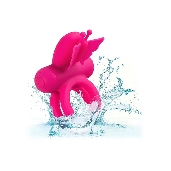 Butterfly Dual Ring - Roze van het merk Couples Enhancers - Cockringen - online kopen bij Masculum.nl. De discrete online seks-toys en erotisch heren ondergoed winkel voor gay & hetero mannen.