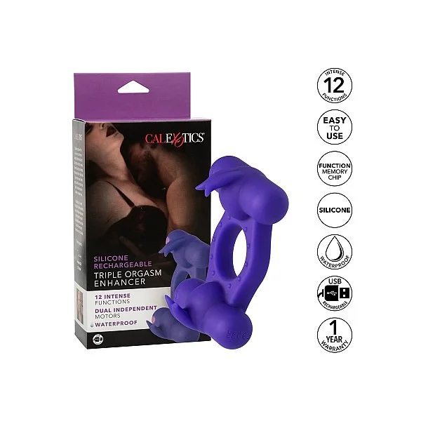 Triple Orgasm Enhancer - Paars van het merk Couples Enhancers - Cockringen - online kopen bij Masculum.nl. De discrete online seks-toys en erotisch heren ondergoed winkel voor gay & hetero mannen.