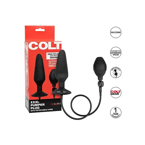 COLT XXXL Pumper Plug - Zwart van het merk Colt Gear - Opblaasbare Dildo's - online kopen bij Masculum.nl. De discrete online seks-toys en erotisch heren ondergoed winkel voor gay & hetero mannen.